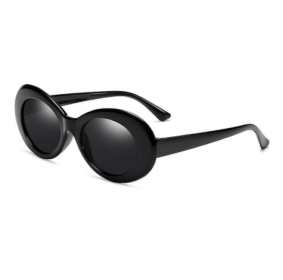 Sunglasses Retro Oval Goggle,vintage Clout Sunglasses Unisex Retro Oval Clout Goggles Sunglasses (Color: BLACK)