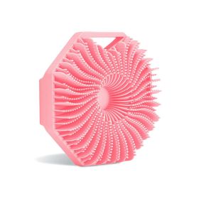 Silicone Body Brush For Showering, Exfoliating Body Scrubber For Sensitive Skin, Eco Friendly Shower Scrubber For Body, Ideal For Men And Women (Color: PINK)